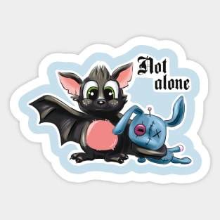 Not alone. Halloween friends. Sticker